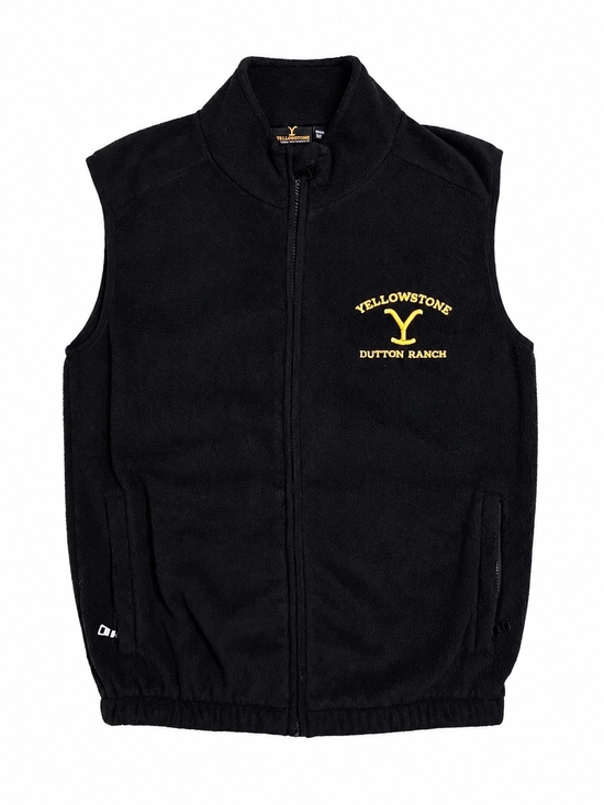 Yellowstone Other - Yellowstone Dutton Ranch Black Fleece Zip Vest XS